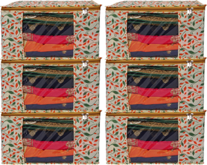 BAGS BEAUTY 6 pcs Non Woven Saree Cover