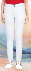 RusticBlooms Slim Women White Jeans