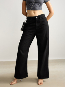 KOTTY Straight Fit Women Black Jeans