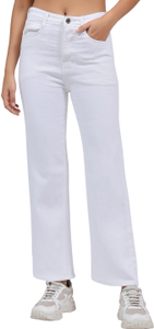 3BUTTERFLIES Boyfriend Women White Jeans
