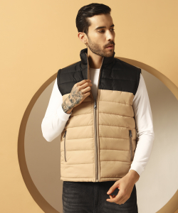 QUIN FLETCHER Sleeveless Colorblock Men Jacket