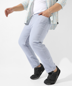 Instafab Plus Regular Men Grey Jeans