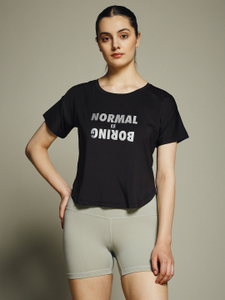 MKH Graphic Print Women Crew Neck Black T-Shirt