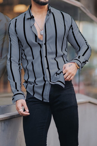 COMBRAIDED Men Striped Casual Multicolor Shirt