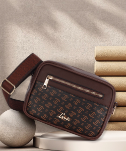 LAVIE Brown Sling Bag Mono LL Scarlet Sling Bag