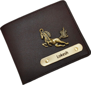 CELED Men Casual Brown Genuine Leather Wallet