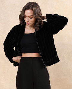 RAREISM Full Sleeve Self Design Women Jacket