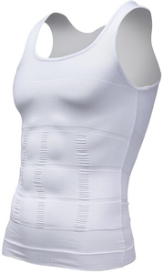 speginic Slim 'N Lift Slimming Tummy Tucker Body Shaper White Vest to Look Slim Instantly Men Shapewear