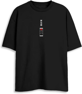 ZENTIK Printed Men Round Neck Black T-Shirt