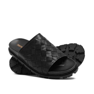 Black Woven Slipper SA110