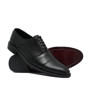 Black Lace Leather Shoe Ph09