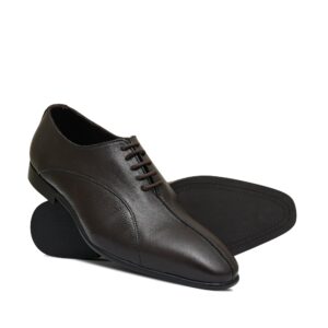 Choco Brown Lace Leather Shoe PJ16