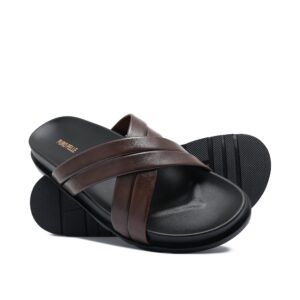 Brown Cross Slipper SA120