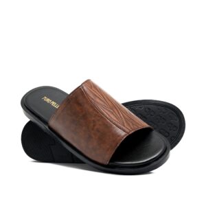 Brown Leather Slipper SA68
