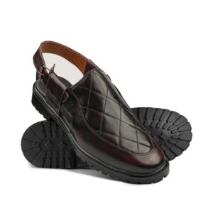 Quilted Leather Peshawari Chappal DAZ2