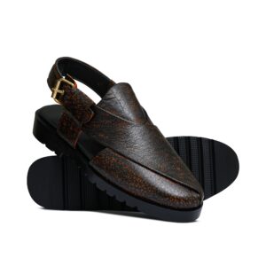 Brown 2Tone Leather Sandal Da21