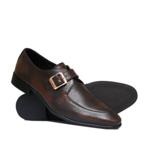 Brown Singal Monk Leather Shoe PJ19