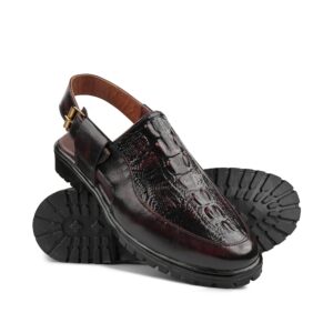 Croc Leather Peshawari Chappal DAZ5