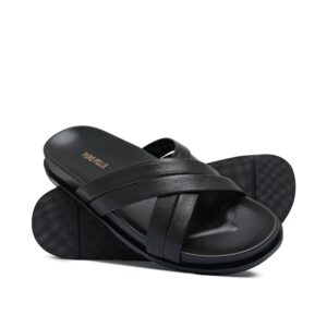 Black Cross Slipper SA129