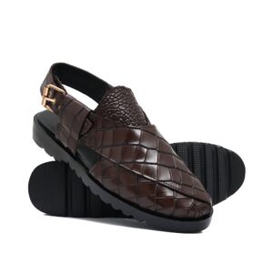 Brown Croc Peshawari Chappal Da32