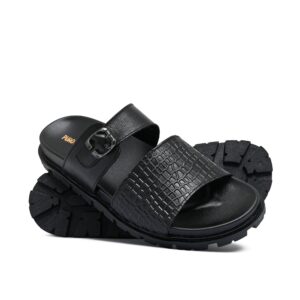 Black Croc Slipper SA128