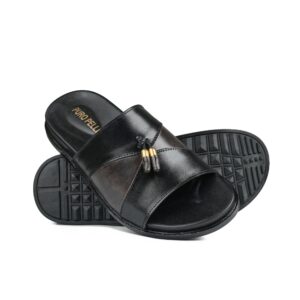 Elegant Knot Accent Black Slippers Sa13