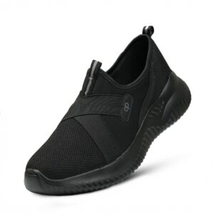 Sleek Black SlipOn Athletic Shoes RS15