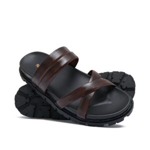 Brown Cross Slipper SA131