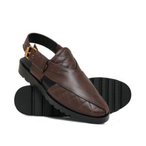 Timeless Brown Leather Peshawari Sandal Da44