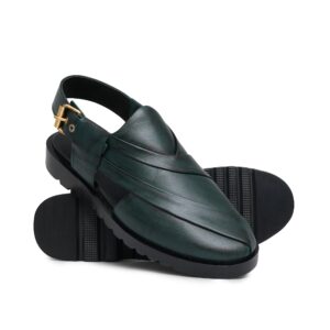 Green Peshawari Chappal Da28