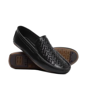 Black Woven Loafer LS10