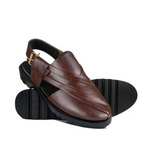 Leather Luxe Brown Sandal Da41