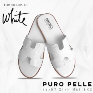 White Fancy Croc Slipper Sa01