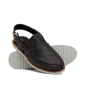 Dark Textured Classic Peshawari Chappal  DZ52