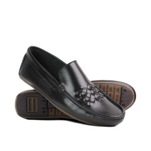 Black Woven Loafer LS31