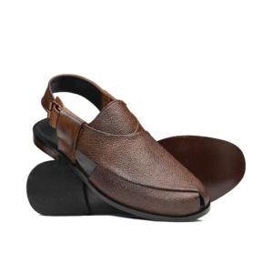 Brown Patent Peshawari Chappal DZ30